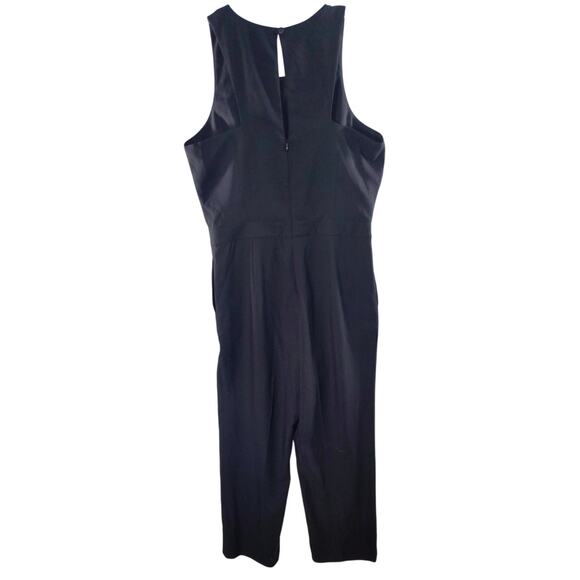 Banana Republic Jumpsuit Women's size 10 Black Ankle Length Sleeveless Pockets - Picture 6 of 16